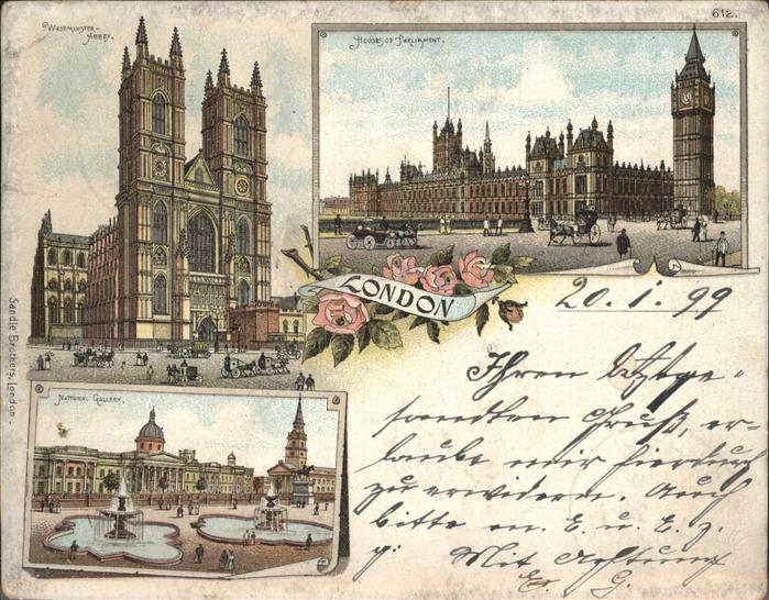 London Westminster Abbey
House of Parliament
National Gallery