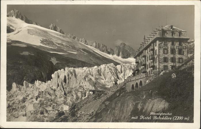 Rhonegletscher Glacier du Rhone Hotel Belvedere