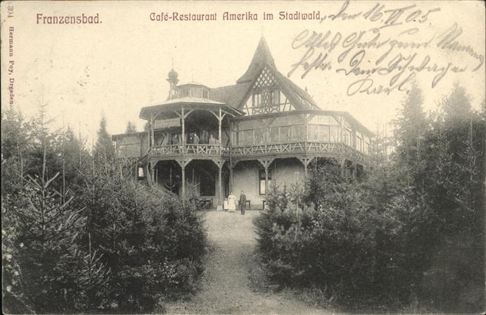 Franzensbad Cafe Restaurant Amerika Stadtwald