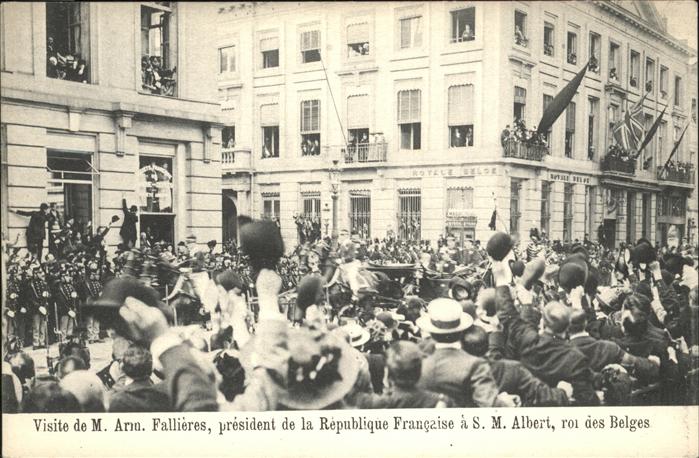 Bruessel Bruxelles Fallieres president de la Republique Fr