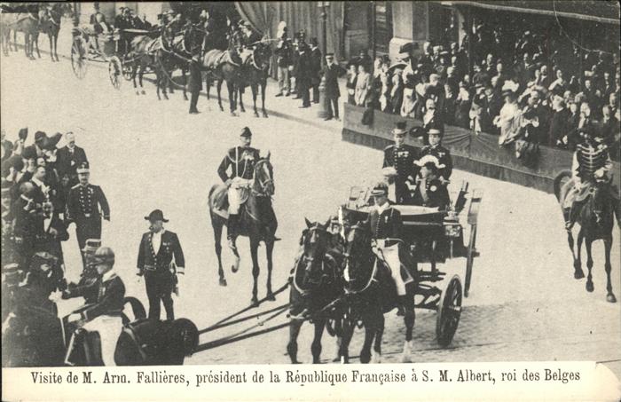 Bruessel Bruxelles Fallieres president de la Republique Fr