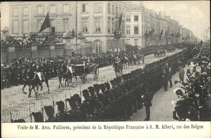 Bruessel Bruxelles Fallieres president de la Republique Fr