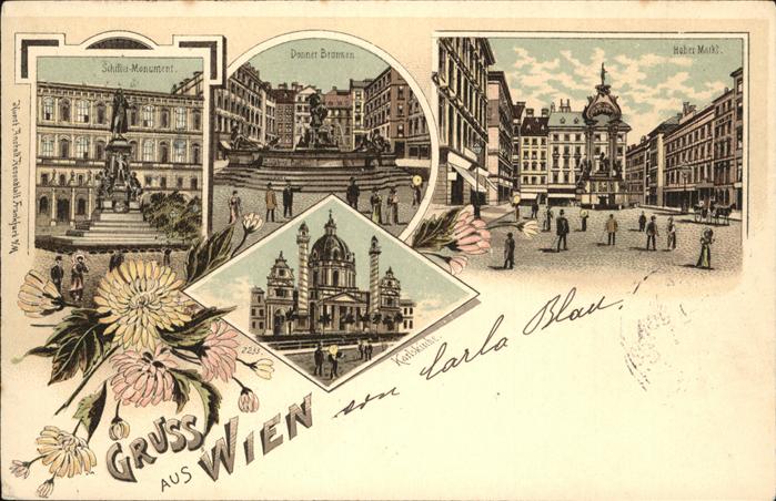 WIEN AT Kirche Schiller Monument