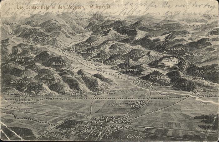 Colmar Haut Rhin Elsass Münstertal Schlachtfeld in den Vogesen