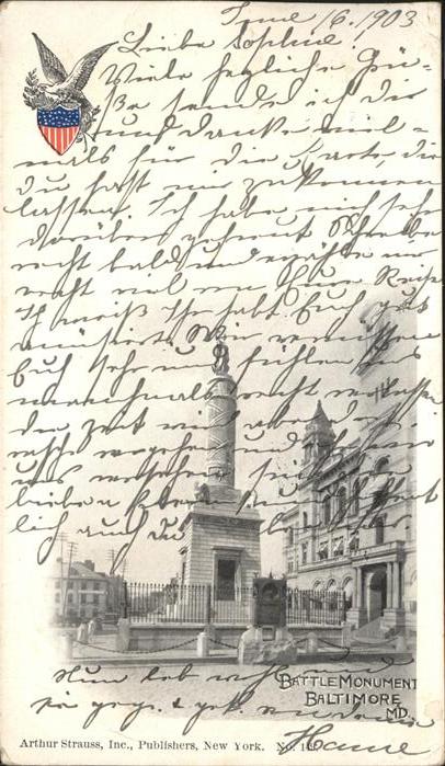 Baltimore Maryland Battle Monument