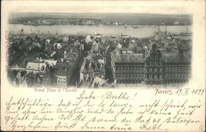 Anvers Antwerpen Grand Place Escaut