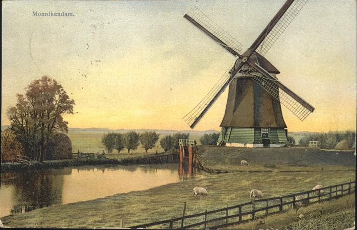 Monnickendam Windmühle Schafe