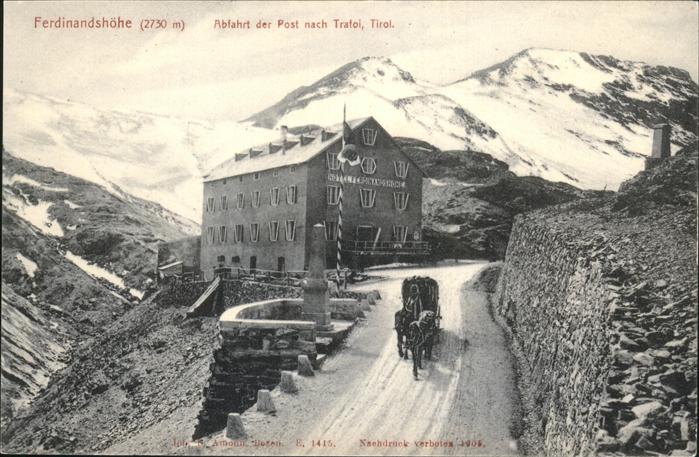 Trafoi Suedtirol Ferdinandshöhe Kutsche