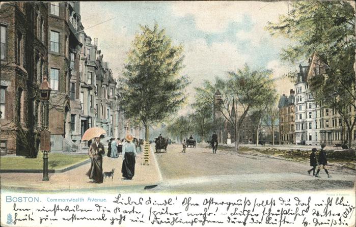 Boston Commonwealth Avenue Kutsche Hund