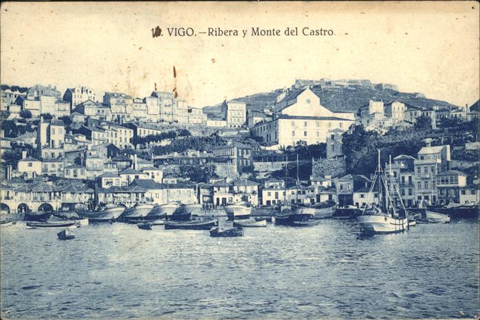 Vigo Galicia Espana Ribera Monte del Castro Schiff