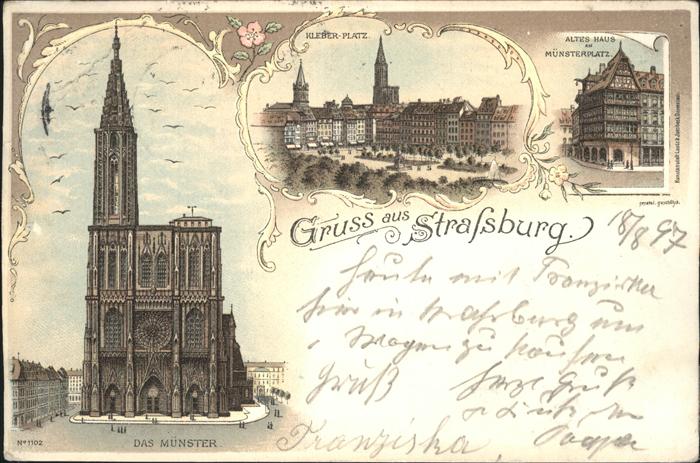 Strasbourg Alsace Münsterplatz Kleber Platz Münster