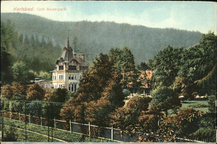Karlsbad Eger Cafe Kaiserpark