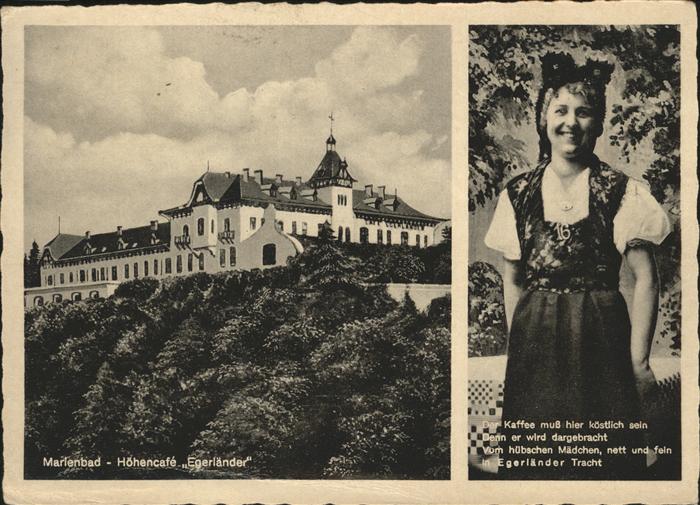 Marienbad Tschechien Boehmen Höhencafe Egerländer Tracht