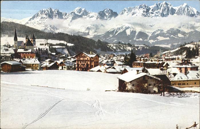 Kitzbuehel Tirol Panorama Kaisergebirge