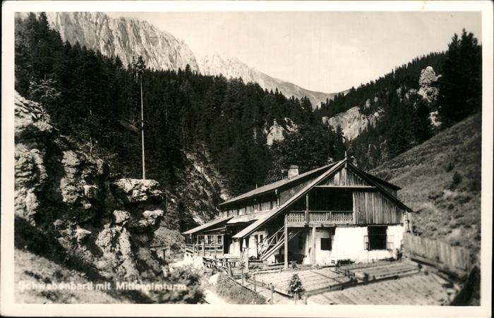 Mittenalmturm Gasthof Schwabenbartl
