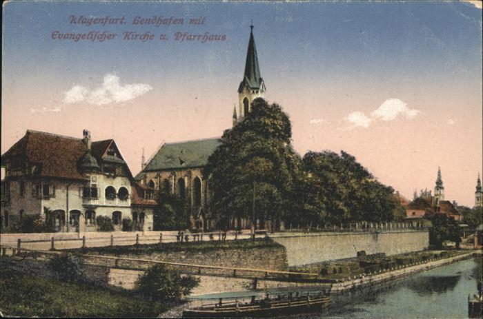 Klagenfurt Woerthersee Lendhafen evang. Kirche Pfarrhaus