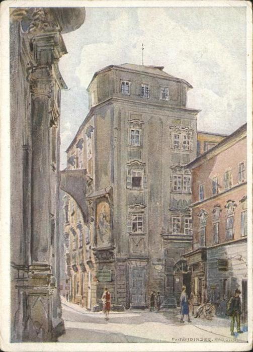 Linz Donau Pfarrplatz Barockes Bürgerhaus Künstler