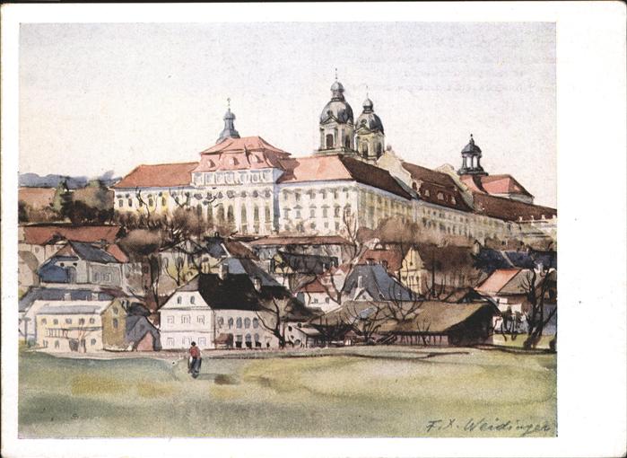 Linz Donau Bruderstift St. Florian Künstlerkarte