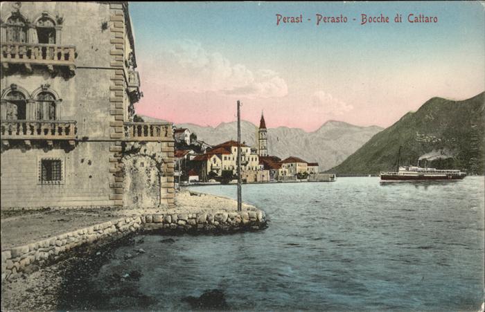 Perast Montenegro Bocche Cattaro Schiff