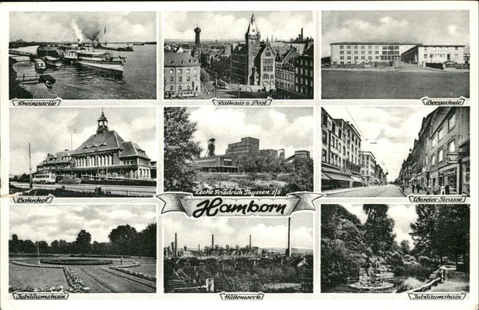 Hamborn Bergschule Rathaus Bahnhof