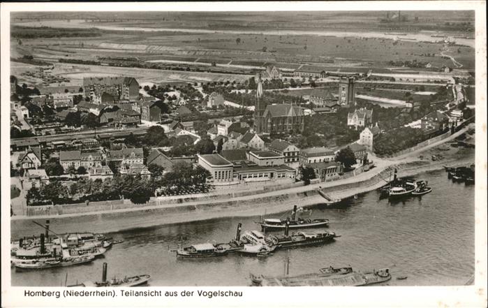 Homberg Duisburg Fliegeraufnahme Schiff