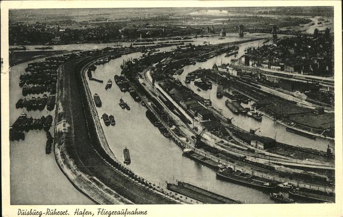 Duisburg Ruhr Fliegeraufnahme Hafen