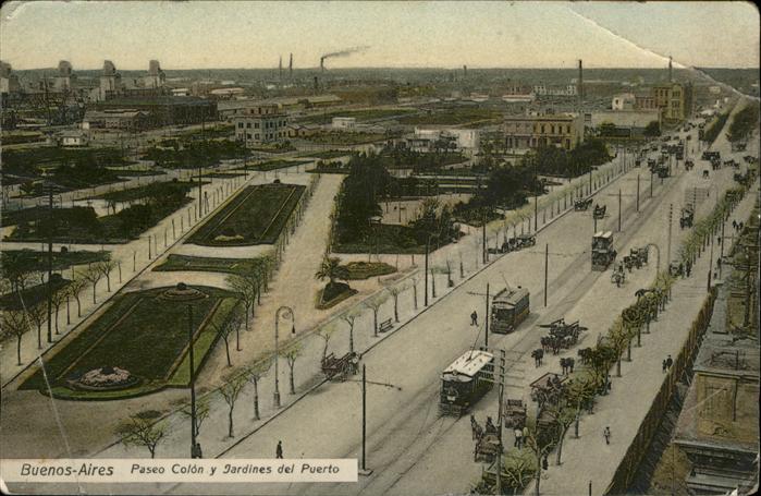 Buenos Aires Paseo Colon Strassenbahn Kutsche
