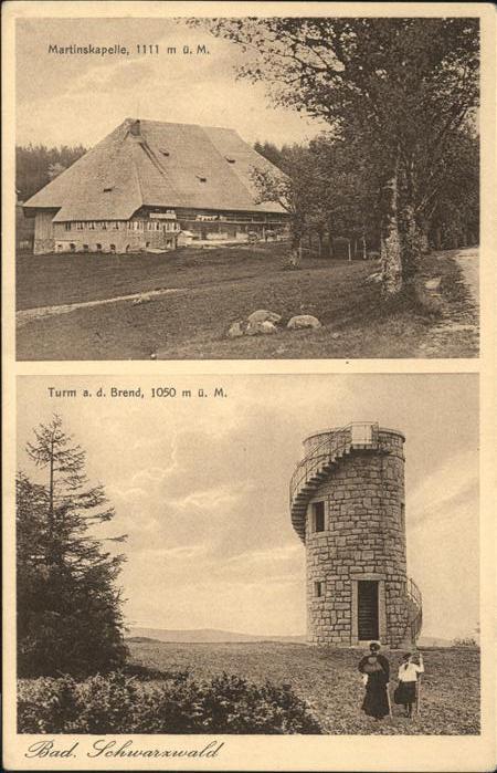 Schoenau Schwarzwald Martinskapelle Turm Brend