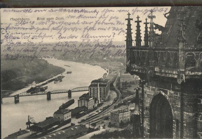 Magdeburg Teilansicht Elbe-Brücke