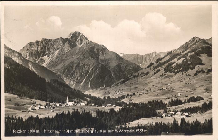 Riezlern Kleinwalsertal Vorarlberg Hirschegg Mittelberg Widderstein