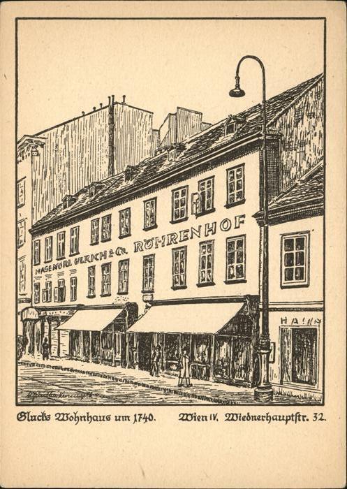Wien Glucks Wohnhaus Röhrenhof