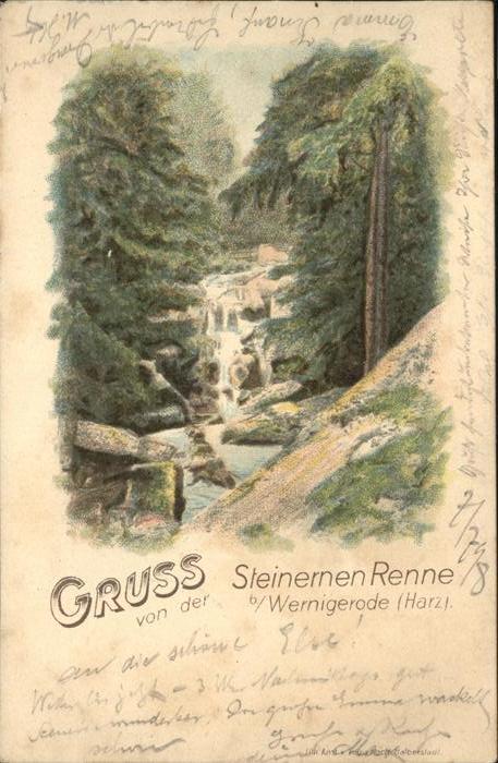 Wernigerode Harz Gruss von der Steinernen Renne