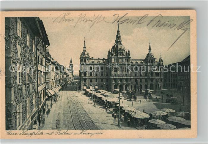 Graz Steiermark Hauptplatz Rathaus Herrengasse