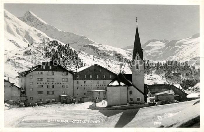 Obergurgl Soelden Tirol Hotel Gurgel mit Kirche
