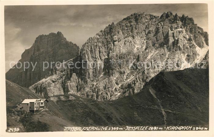 Innsbruckerhuette mit Ilmspitze und Kirchdach