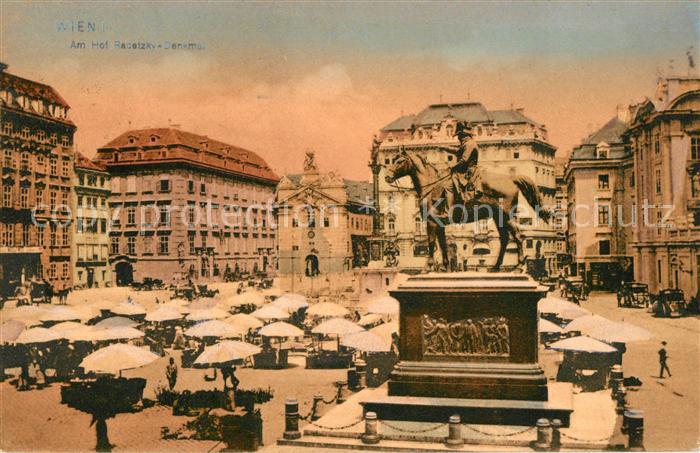 Wien Am Hof mit Radetzky Denkmal