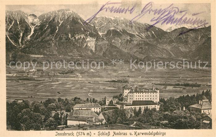 Innsbruck Schloss Ambras Karwendelgebirge