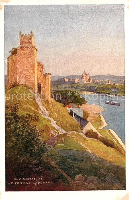 Weitenegg Donau Ruine Kuenstler Rudolf Schmidt