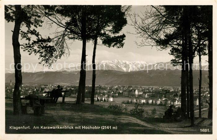 Klagenfurt Woerthersee Karawankenblick Hochobir