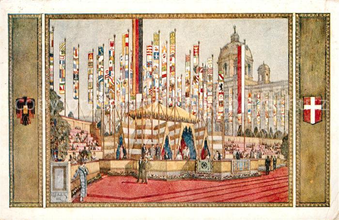 WIEN AT Fest Postkarte des Dt Saengerbundesfestes 1928