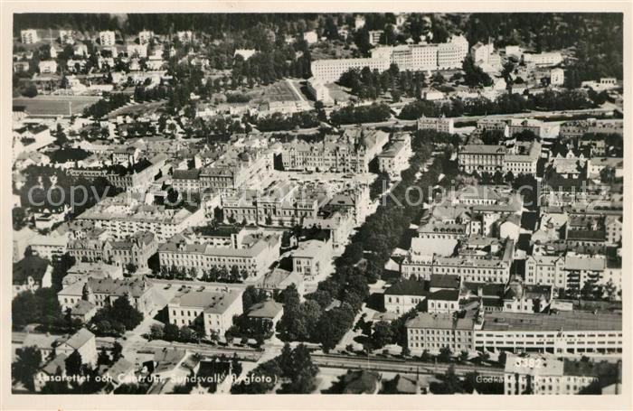 Sundsvall Lasarettet och Centrum Fliegeraufnahme