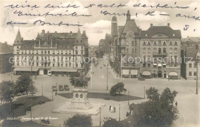 Malmoe Stortorgen med Hotell Kramer