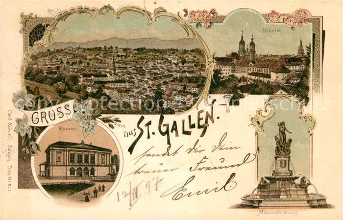 St Gallen SG Panorama Kloster Museum