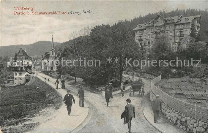 Triberg Schwarzwald Schwarzwald Hotel und Ev Kirche
