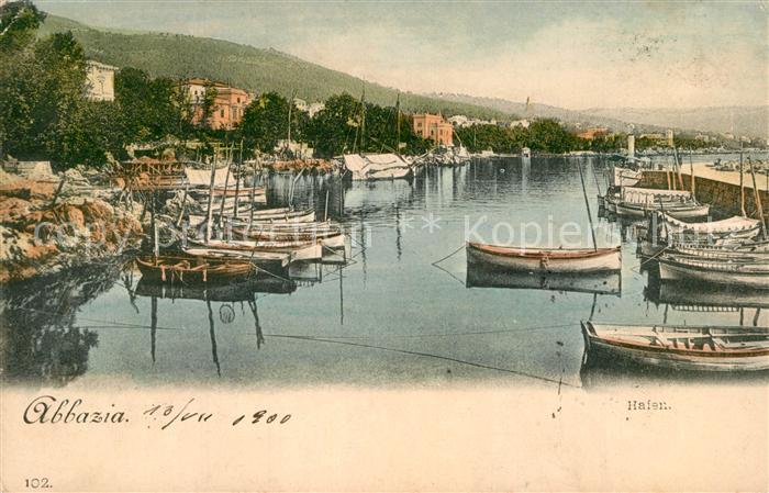 Opatija Abbazia Hafenpartie