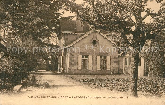 La Force Dordogne Asiles John Bost La Comptabilite