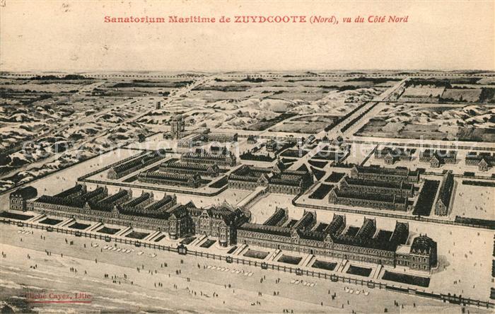 Zuydcoote Sanatorium Maritime Vu du Cote Nord