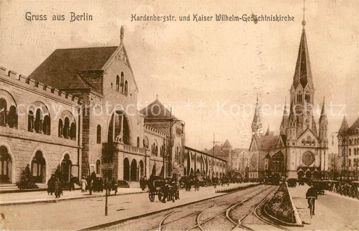 BERLIN  CITY Hardenbergstr mit kaiser Wilhelm Gedaechtniskirche