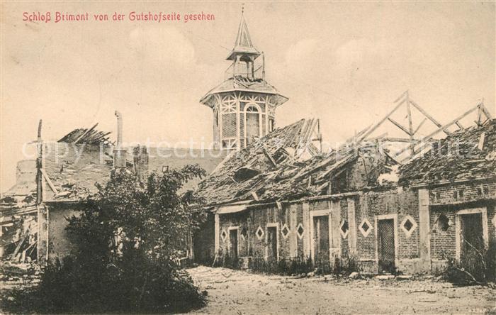 Brimont Schloss Brimont zerstoert im WK1