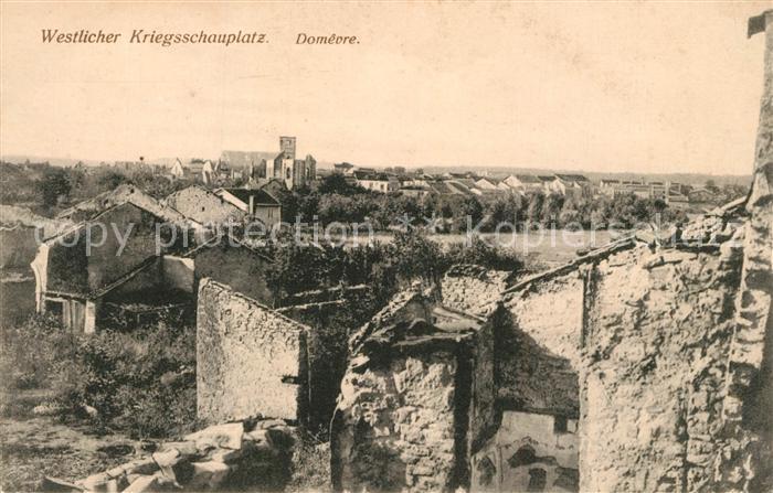 Domevre-sous-Montfort Apres le bombardement